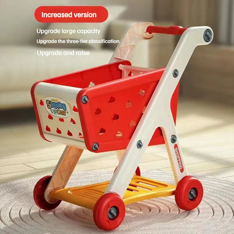 Shopping cart toy baby small trolley children play house fruit cut music kitchen supermarket men and girls Early Education toys - Buy online at  Vibe In Cart.