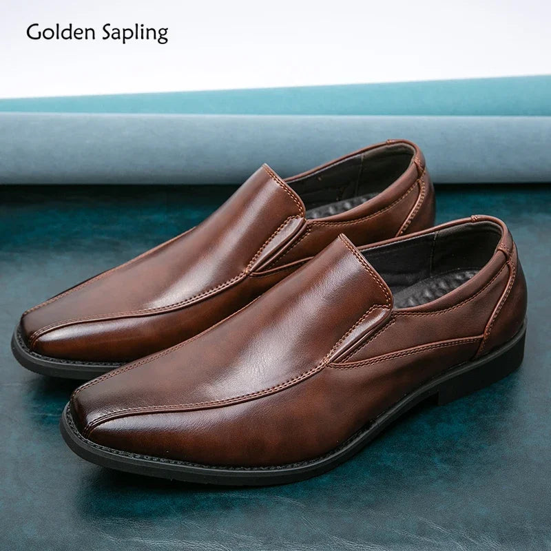 Golden Sapling Casual Business Shoes Men Loafers Formal Wedding Shoes Leisure Party Office Flats Men's Social Dress Moccasins - Buy online at  Vibe In Cart.