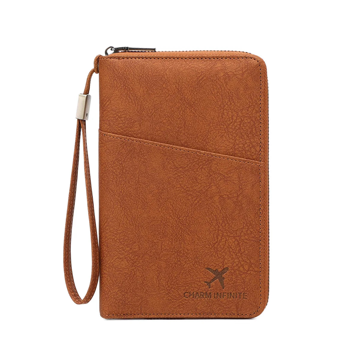 RFID Blocking Polyurethane Passport Holder with Zipper