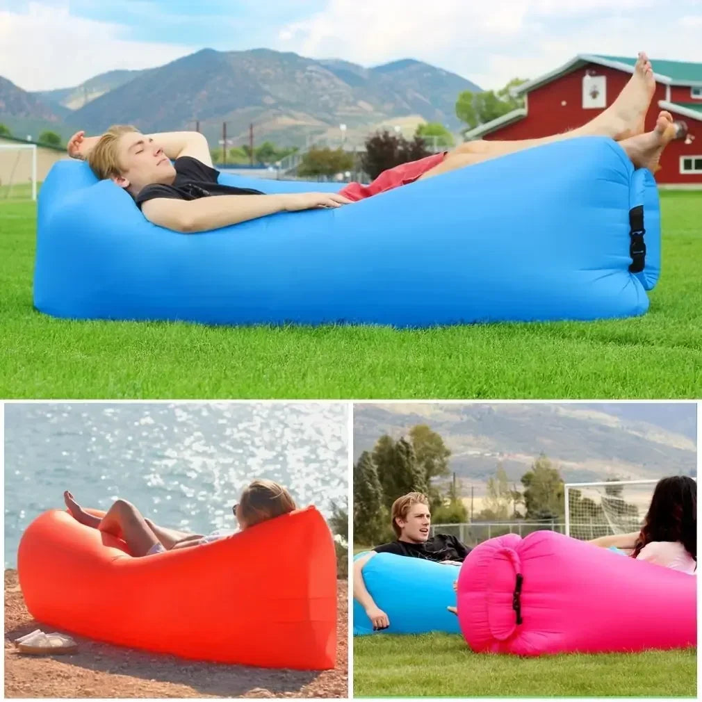 New Lazy Folding Camping Inflatable Sofa Portable Outdoor Inflatable Lounger Comfortable Outdoor Furniture Camping Air Mattress - Buy online at  Vibe In Cart.