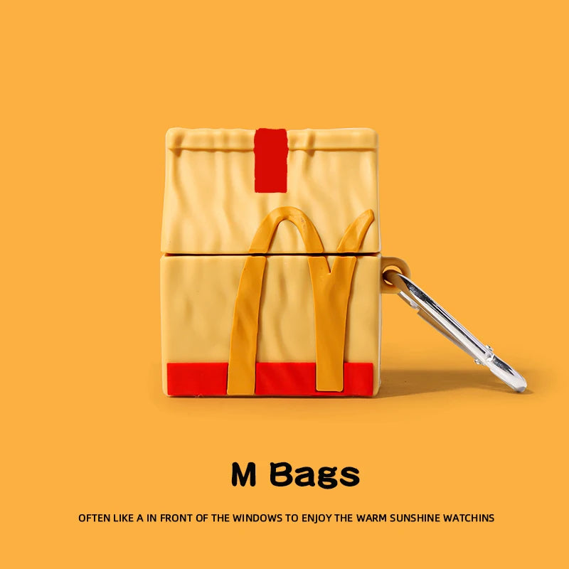 Silicone Protective Cover for Earphone Charging Case with Cartoon Theme