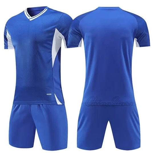 Unisex Short Sleeve Quick Dry Polyester Soccer Jersey Set