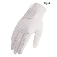 Men's 1-Piece White Fiber Cloth Golf Gloves for Left or Right Hand