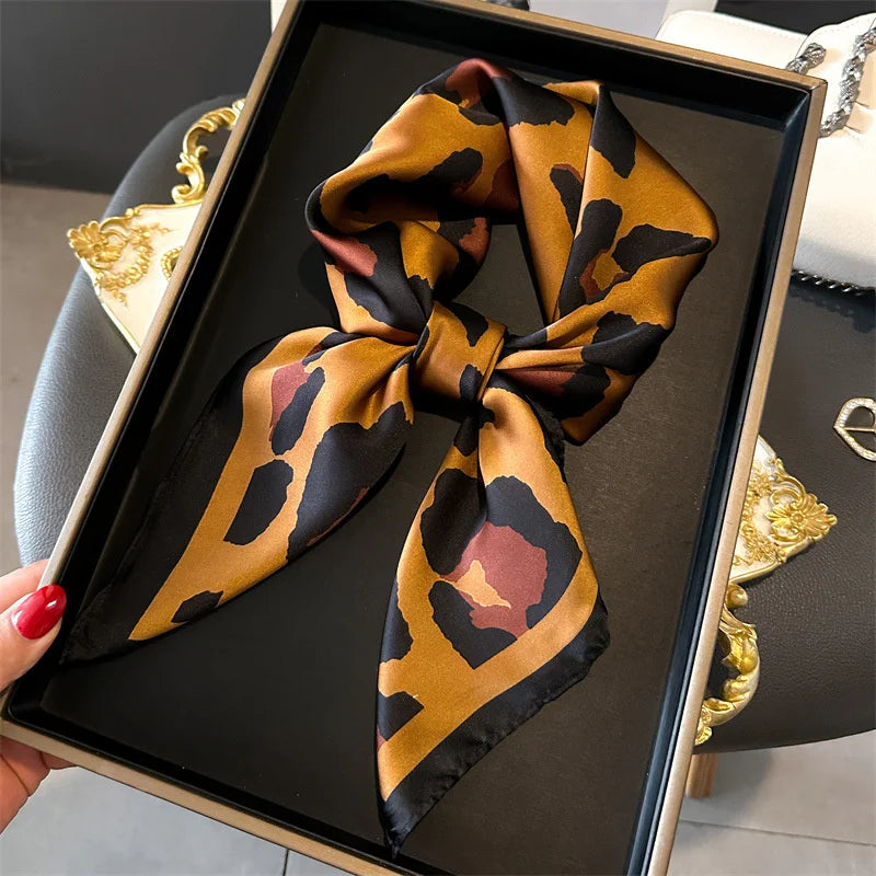 Women's 70x70cm Square Silk Scarf Shawl Headband
