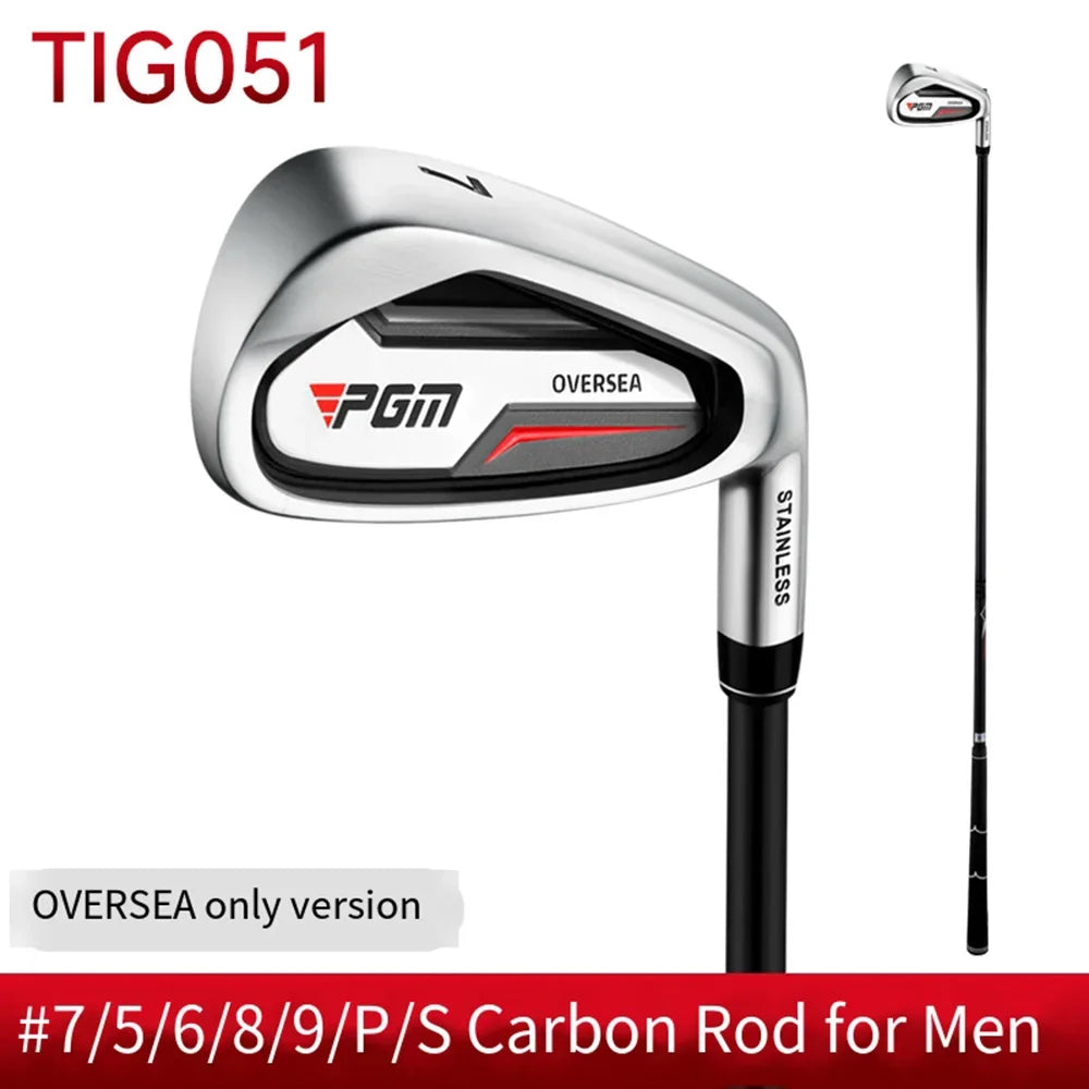 Right Handed Training Golf Irons Set With Carbon Shaft And Stainless Steel Head For Numbers Five Through S