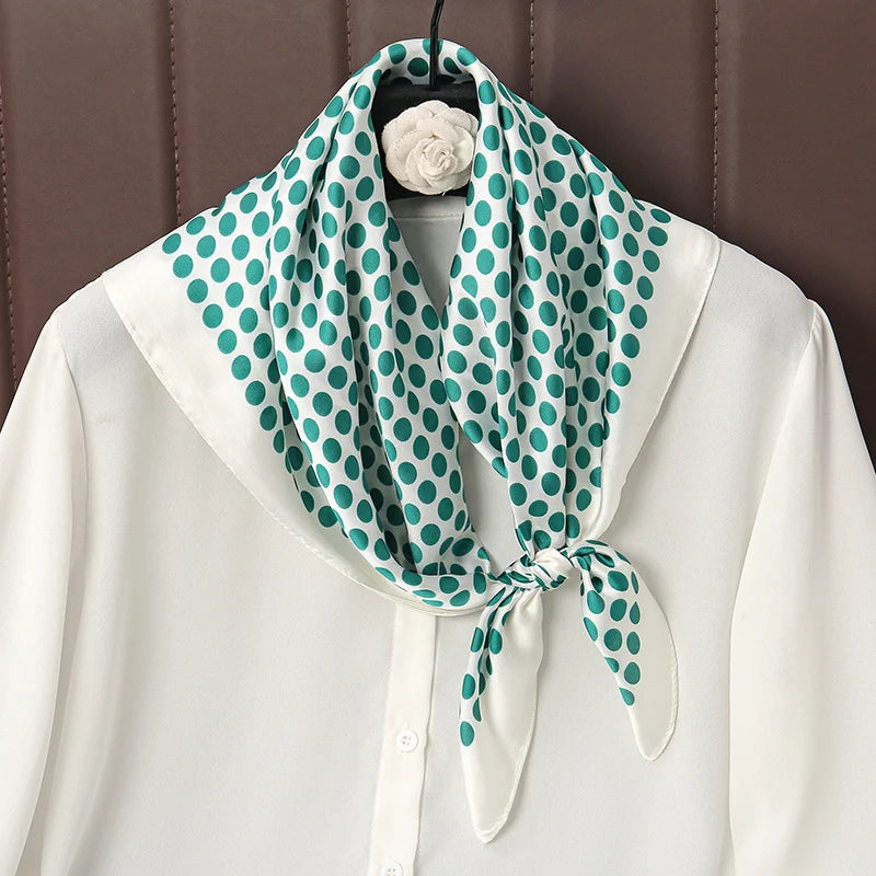 Square Satin Silk Scarf for Women, Casual All Seasons