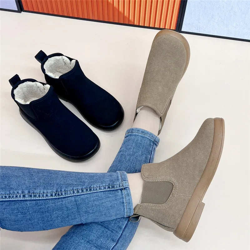 Crestar Winter Fur Snow Boots For Women Outdoor Warm Comfort Fuzzy Cotton Shoes Fashion Plush Ladies Boots Fluffy House Slippers - Buy online at  Vibe In Cart.