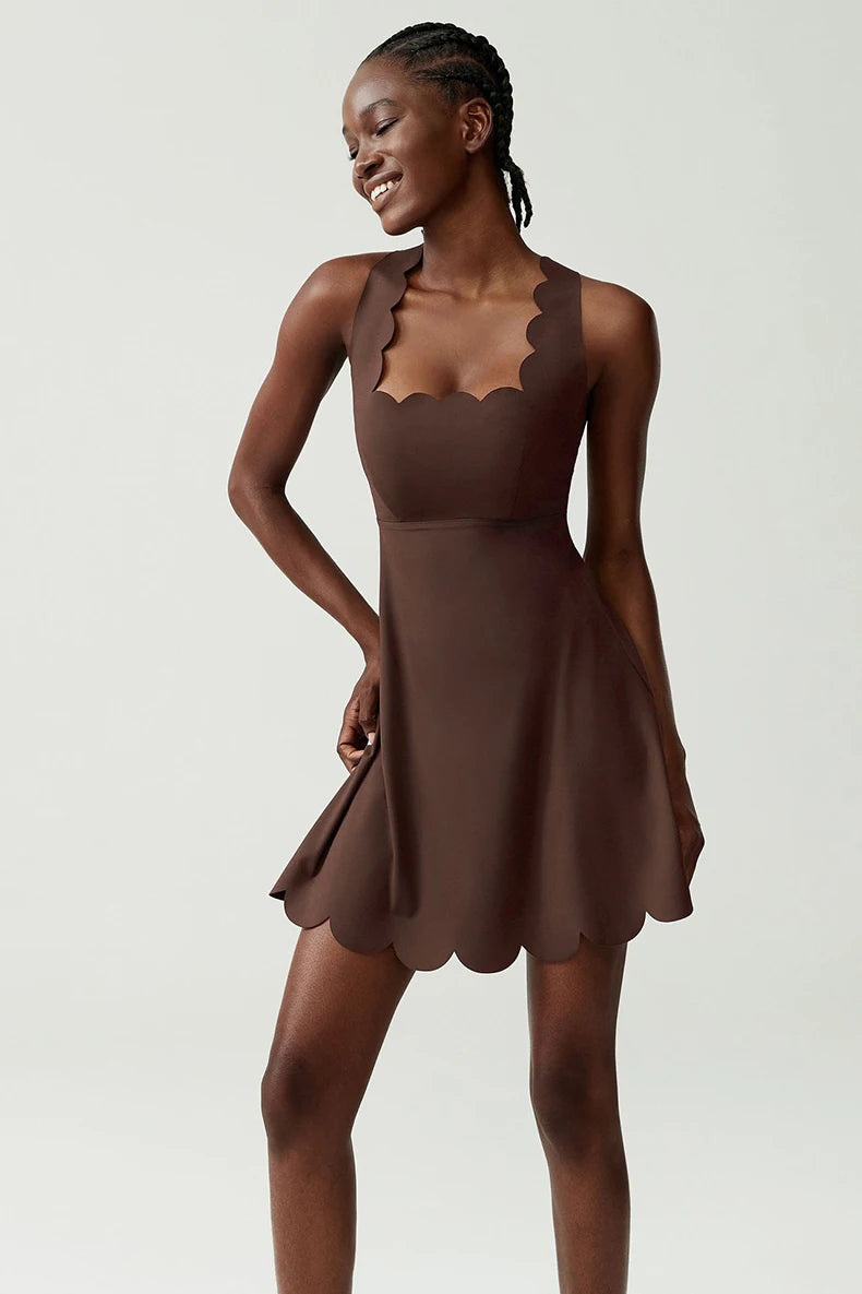 Women Tennis Yoga Dress Solid Color Buttery Soft Gym Suit Breathale Running Skirt Female Golf Short Sportswear Workout Clothes - Buy online at  Vibe In Cart.