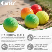 Soft Rainbow Golf Balls for Practice, 3 or 6 Pack
