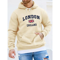 Men's autumn and winter casual and fashionable loose hooded sweatshirt, printed long-sleeved warm pullover - Buy online at  Vibe In Cart.