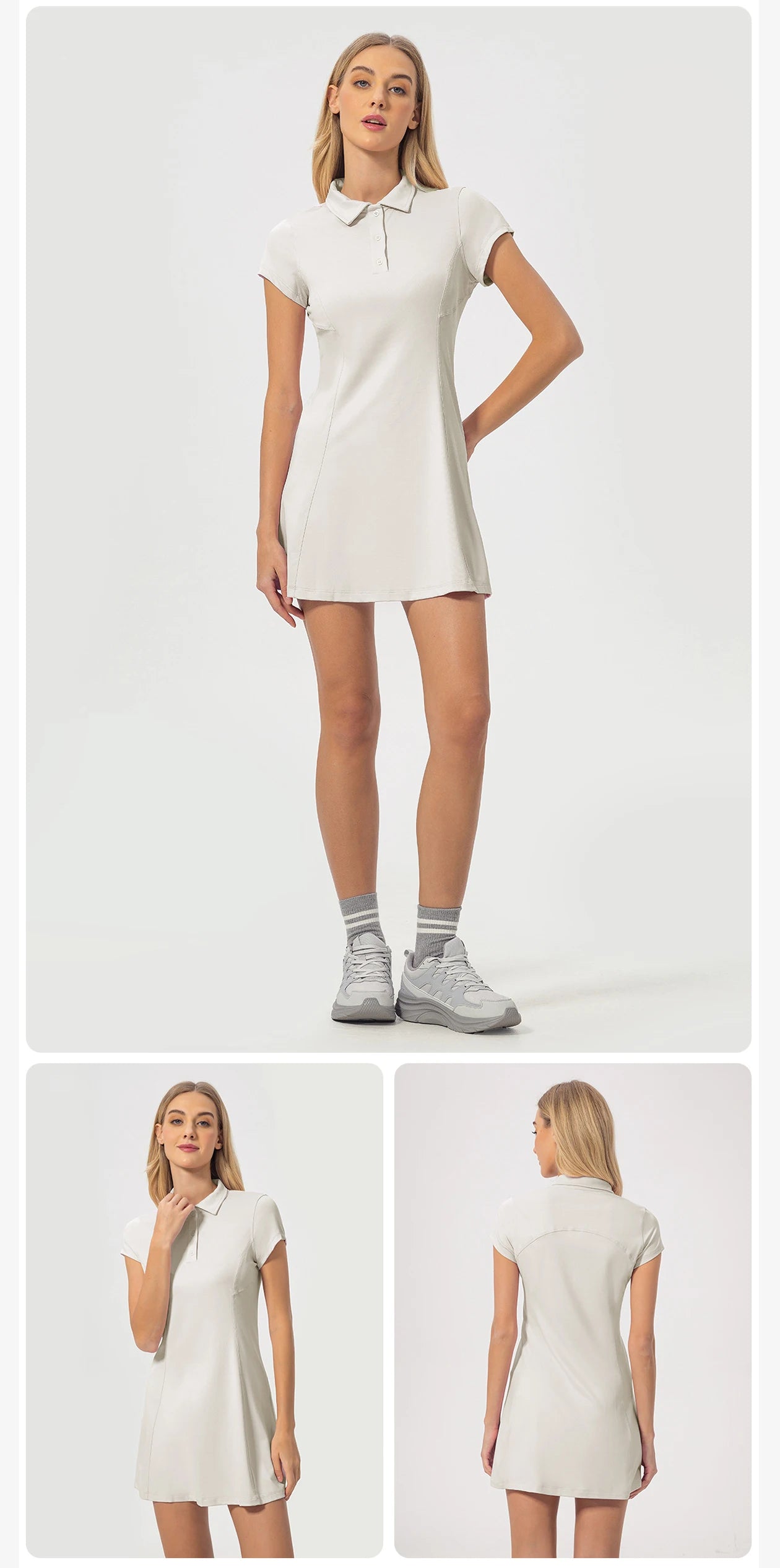 Summer Mid Length Tennis Skirt Sports Set Women's Waist Cinching Slimming Golf Dress Breathable Fitness Yoga Workout Clothes