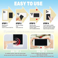 Universal Wall Phone Holder with Adhesive Suction and Anti-Slip Grip
