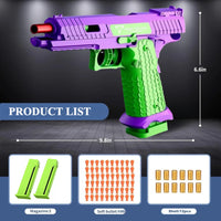 Plastic Toy Pistol Gun for Ages 14+ with Continuous Firing and Soft Bullets