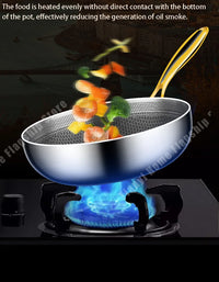 316 Stainless Steel Frying Pan Wok Non-stick Cooking Honeycomb Steak Gas Stove Pot Induction General Saucepan Kitchen Cookware - Buy online at  Vibe In Cart.