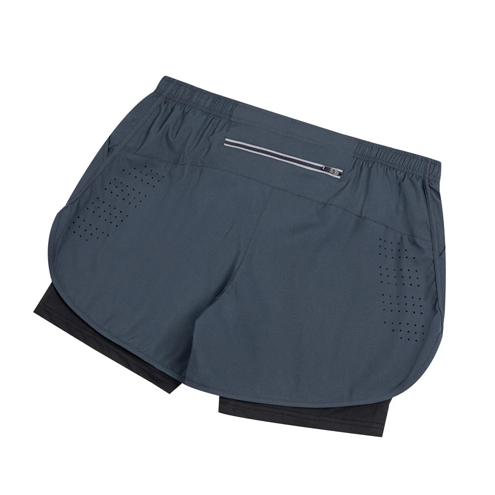 Summer men's reflective running shorts Fitness quick drying double-layer shorts Men's exercise training bodybuilding shorts - Buy online at  Vibe In Cart.