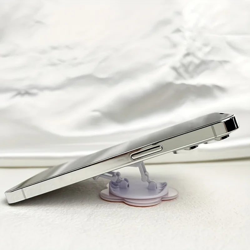 Folding Expandable Clear Flower Mobile Phone Finger Ring Grip Holder