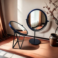 360 Degrees Rotate Iron Desktop Mirror Texture Ladies Makeup Mirror Creative Iron Mirror Strong Sense Of Style - Buy online at  Vibe In Cart.