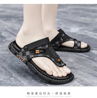 Men's high-quality beach shoes summer outdoor casual flip-flops sandals soft-sole non-slip comfort fashion dual-purpose slippers - Buy online at  Vibe In Cart.