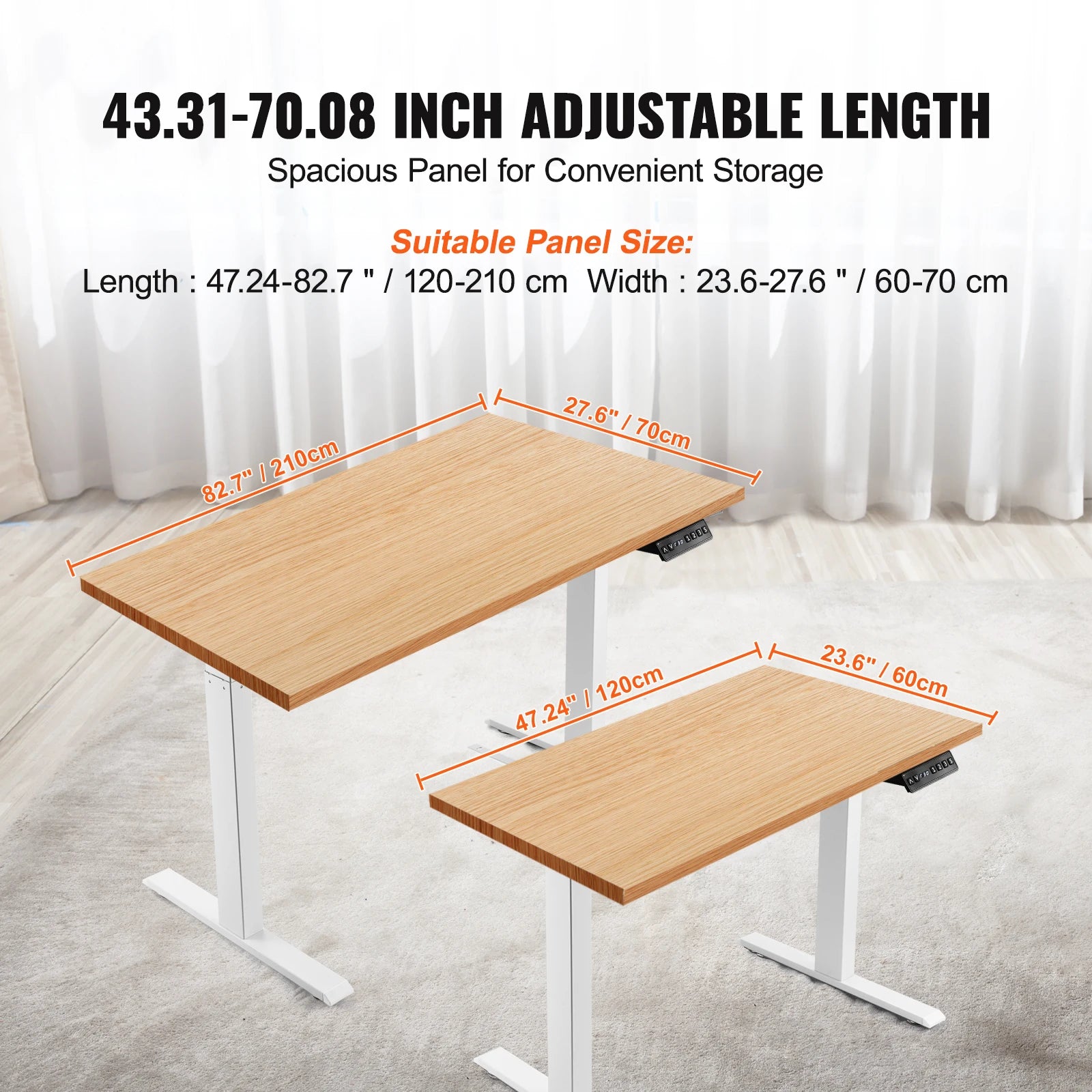 SucceBuy Standing Desk Frame  Electric Stand Up Computer Desk Legs Ergonomic DIY Workstation Base for Home Office Black white - Buy online at  Vibe In Cart.