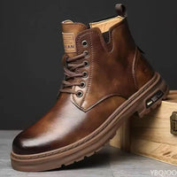 Fashionable versatile spring autumn new high top men's shoes casual comfortable men's shoes trendy retro simple warm short boots - Buy online at  Vibe In Cart.