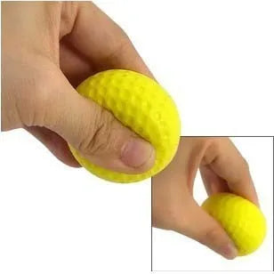 Soft PU Yellow Practice Golf Balls, 10 Pack for Indoor Training