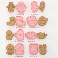 8-Piece Plastic 3D Cookie Cutters Set with Cartoon Designs