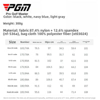 Men's Full Length Spring Summer Golf Pants in Nylon and Elastane