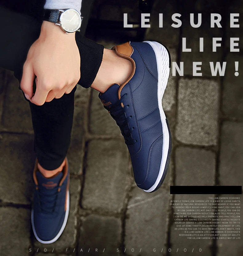 Waterproof Men's Sneakers For All Season Plus Size 38-47 Casual Shoes For Men Lace Up Lightweight and Soft - Buy online at  Vibe In Cart.