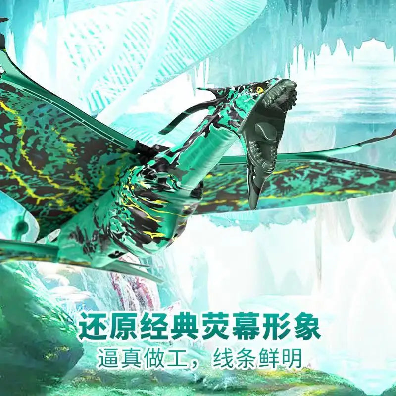 Green Mini Remote Control Flying Pterosaur with Flapping Wings