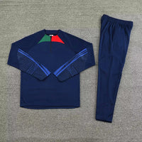 Long Sleeve Polyester Football Tracksuit Set for Men with Jacket and Pants