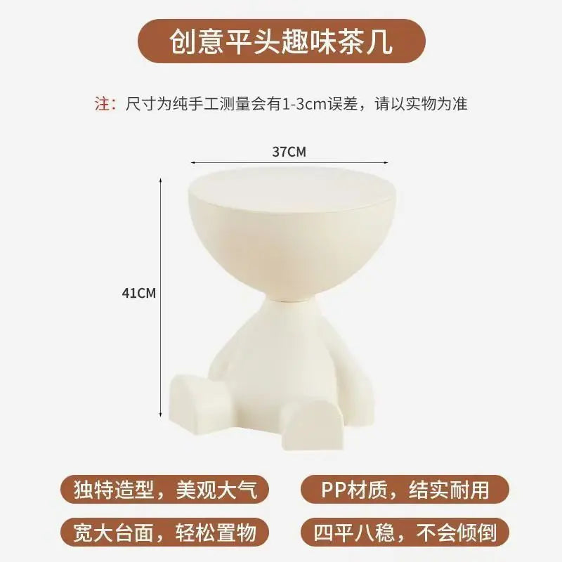 Light Luxury Cartoon Sofa Edge Table Creative Flat Head Coffee Table Small Household Plastic Coffee Table Furniture Side Table - Buy online at  Vibe In Cart.