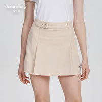 Azureway new golf skort women high-waisted thin skirts sports tennis quick drying skirts with safety shorts ladies golf clothes