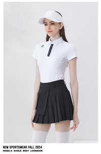 Golfist Golf New Style Short Pleated Skirt High Waist Asymmetrical Casual Gym Tennis Loose Mini Skirt With Shorts Golf Clothes