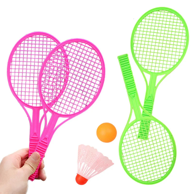 Children Mini Badminton Tennis Racket with Two Balls Plastic Parent-child Physical Exercise Baby Ball Games Summer Gifts TMZ - Buy online at  Vibe In Cart.