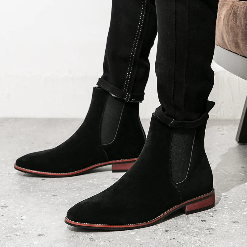 Classic Chelsea Boots Men Trend Ankle Boots Men Fashion Social Party Boots Men High Top Casual Business Shoes For Men - Buy online at  Vibe In Cart.