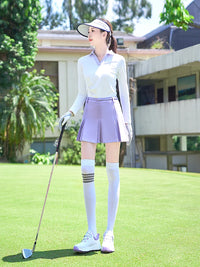 TTYGJ New Golf Skirt Women Spring Autumn Fashion A-lined Skirt Ladies Outdoor Sports Skorts Casual Golf Wear with Inner Shorts