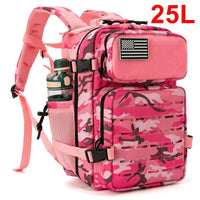 Outdoor Hiking Backpack in Polyester, 25L and 45L with Bottle Holder
