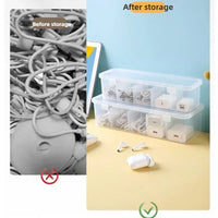 Transparent Plastic Cable Storage Box With Lid And Grid