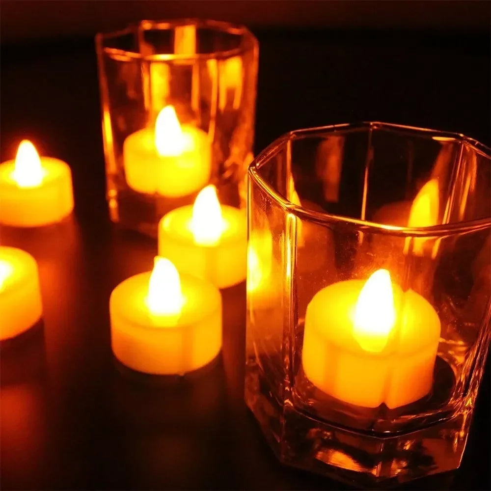 LED Candle Battery Powered Flameless Tea Candle Fake Candle Lamp Wedding Birthday Party Home Decoration Lamp Candlestick Candles - Buy online at  Vibe In Cart.