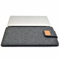 Wool Felt Slim Laptop Sleeve for 11-15 Inch Devices, Solid Color