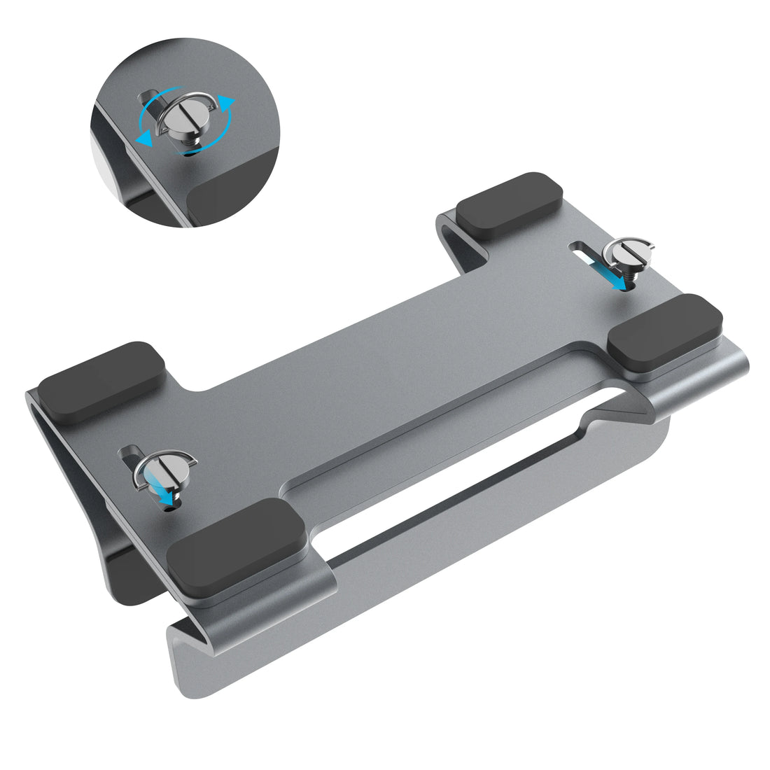 Vertical Adjustable Aluminum Laptop Stand with 0.35-1.6 Inch Width