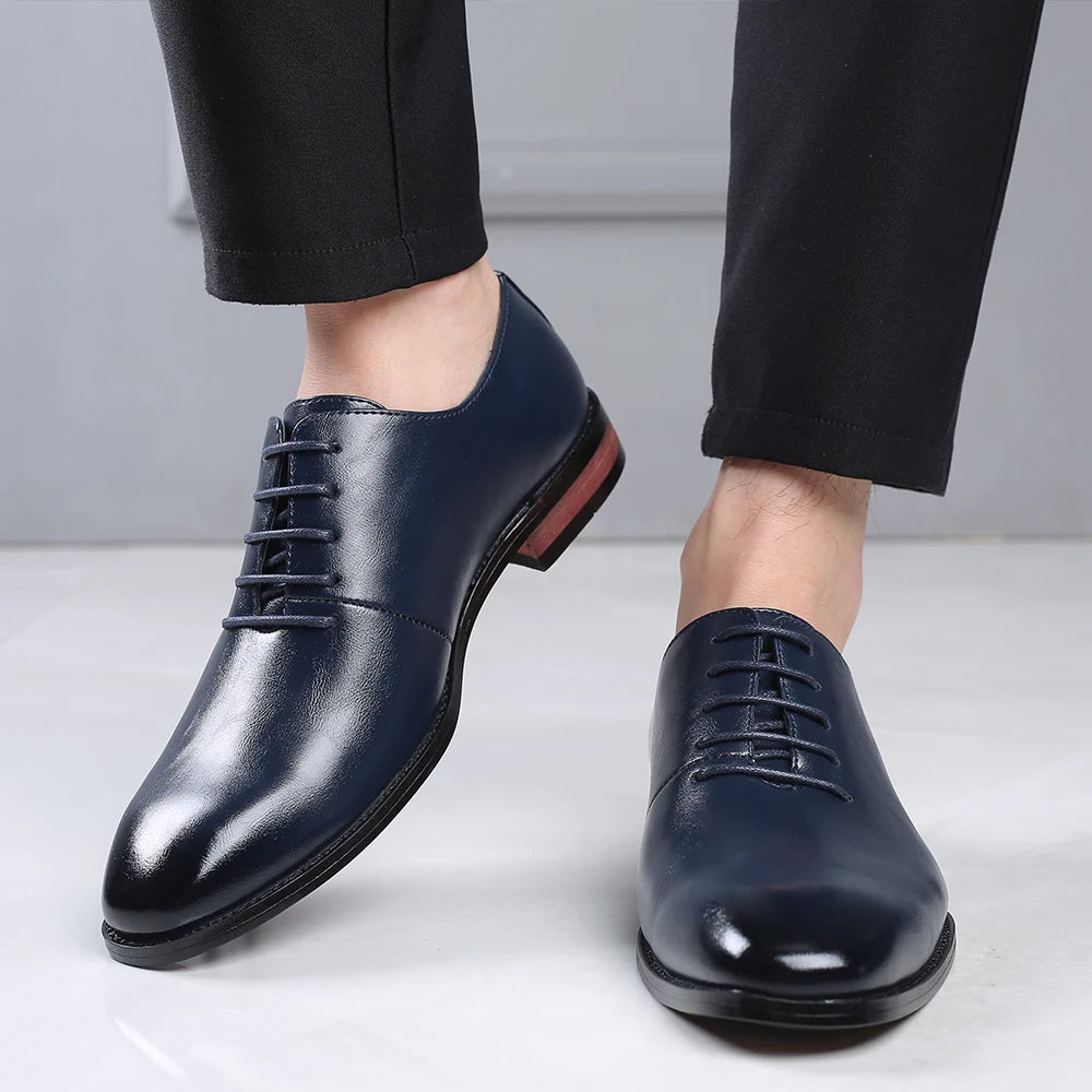 Men's Business Formal Leather Shoes Fashionable and Trendy Single Shoe With Lace up Durable and Versatile Classic - Buy online at  Vibe In Cart.