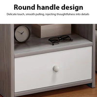 Bedside Table with Drawer Storage Nightstand Bed Sideboard Bedroom Furniture Multi-Layer Storage Cabinet Small Simple Desk - Buy online at  Vibe In Cart.
