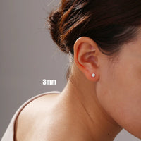 Crystal Zircon Real 925 Sterling Silver Earrings Channel  Cubic Zirconia Silver Stud Earrings for Women Sterling Silver Jewelry - Buy online at  Vibe In Cart.