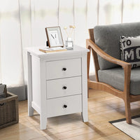 Nightstand with Drawers 3 Drawers, End Table with Large Storage Space Suitable for Bedroom and Living Room, Solid Structure and - Buy online at  Vibe In Cart.