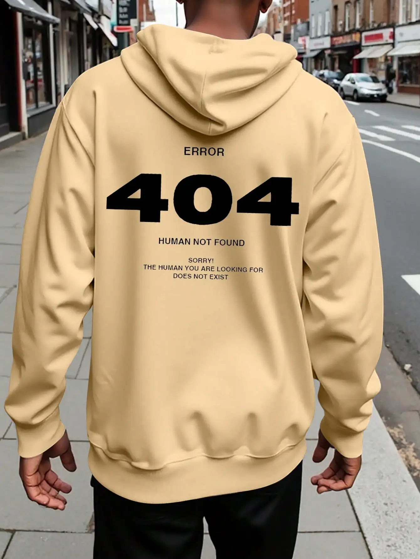 Men's hip-hop hoodie Error 404 Human Not Found Men's hoodie with number print hoodie Sweatshirt - Buy online at  Vibe In Cart.