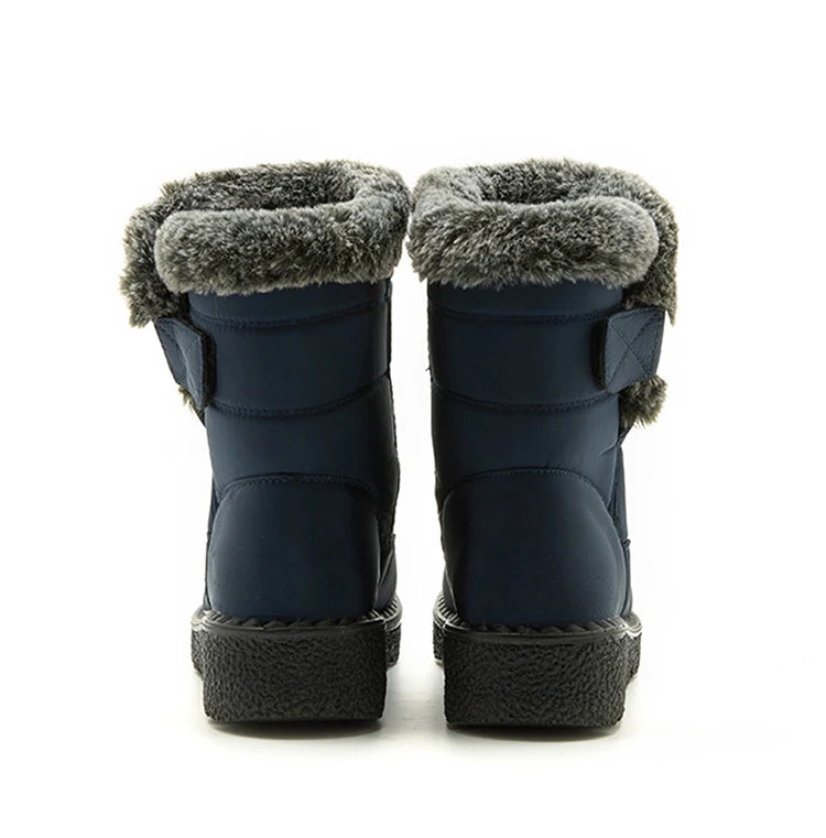 Boots Waterproof Fur Boots For Snow Women's Winter Shoes Low Heels Women Middle Boots Winter Footwear Warm Combat Shoes Woman - Buy online at  Vibe In Cart.