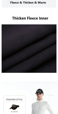 Women's Winter Warm Thick Fleece Golf Pants Straight Full Length