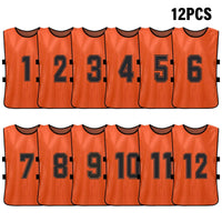 Numbered Soccer Pinnies for Adults and Youth, 6 or 2 Pack
