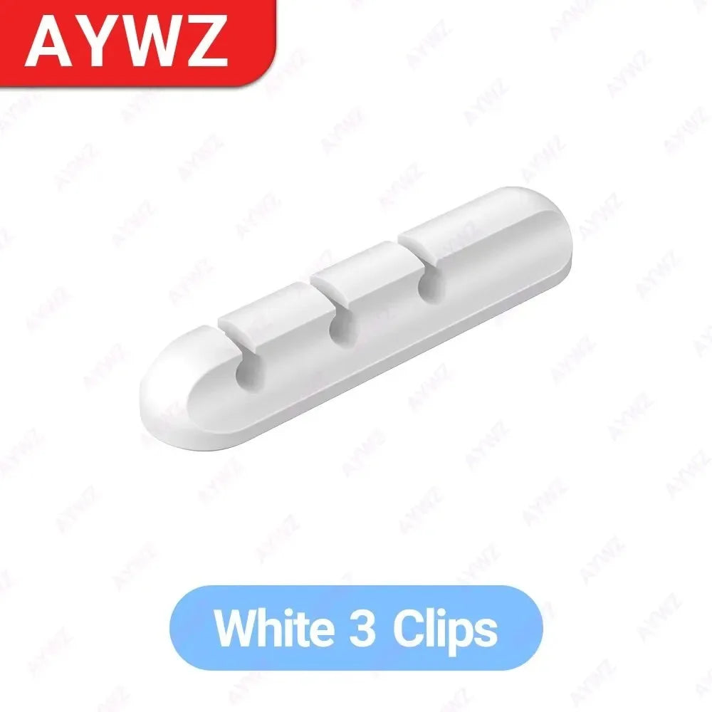 Silicone Desktop Cable Organizer and Wire Holder with Irregular Shape